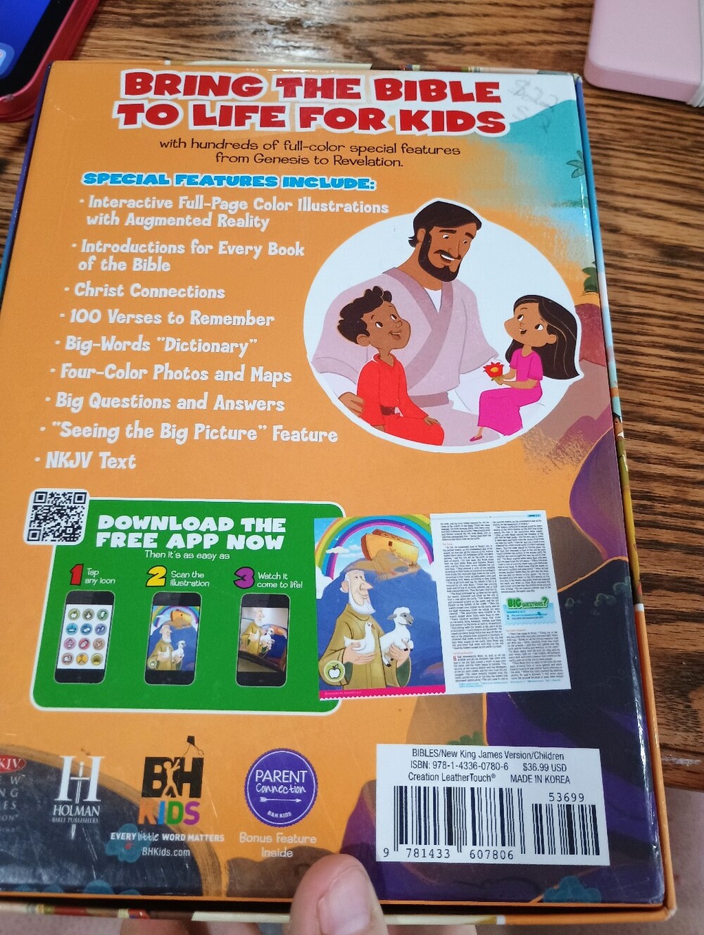 The Big Picture Interactive Bible NKJV for Kids - Blue/Orange - Picture 2 of 7